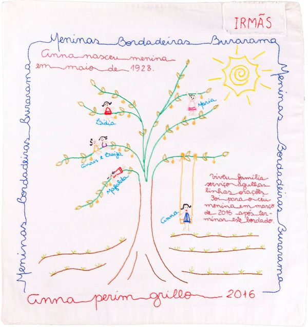 Bordado de Anna Perim Grillo para o livro