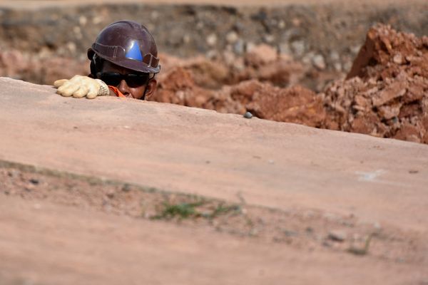 Construção do Portal do Príncipe, em Vitória  por Fernando Madeira