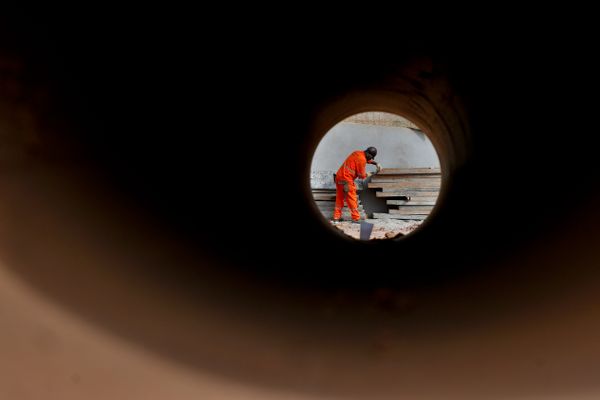  Construção do Portal do Príncipe, em Vitória  por Fernando Madeira