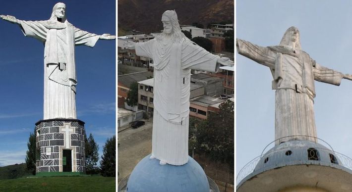 Os monumentos de Colatina, Guaçuí e Mimoso foram construídas por Antônio Francisco Moreira. Apesar do mesmo autor, cada uma das imagens tem a própria característica e significado para suas cidades