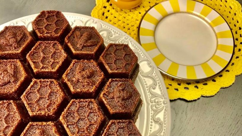 Bolo Favo de Mel da Chocolateria Brasil, em Vitória