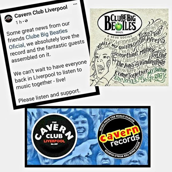 O Facebook do Cavern Club, em Liverpool, se derreteu em elogios ao disco do Clube Big Beatles 