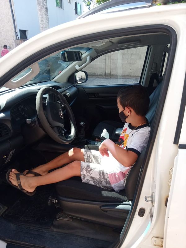 Menino de 7 anos realiza o sonho de conhecer a polícia no interior do ES por Arquivo pessoal