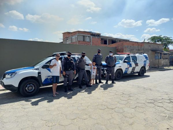 Menino de 7 anos realiza o sonho de conhecer a polícia no interior do ES por Arquivo pessoal