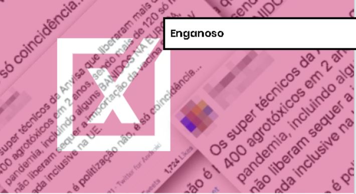 A Anvisa não autorizou a importação da vacina russa alegando falta de dados confiáveis. Uma postagem atribui a decisão a posicionamento político, comparando-a com a liberação de agrotóxicos. As áreas responsáveis pela análise de vacinas e agrotóxicos, porém, não são as mesmas e especialistas defendem critérios técnicos da agência.