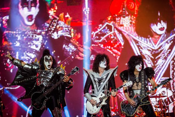  A banda Kiss no último dia do festival Monsters of Rock 2015, na arena Anhembi, São Paulo