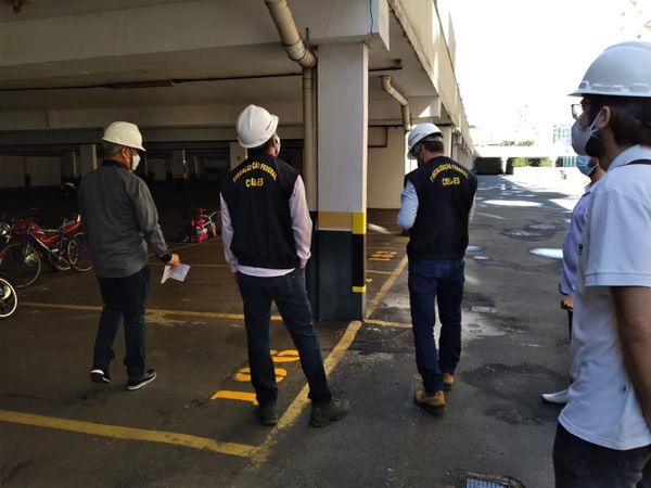 Crea-ES faz vistoria em garagem do Edifício Mochuara, em Cariacica por Divulgação/Crea-ES