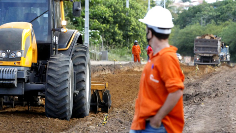 Execução de obras no Rio Grande do Norte, com recursos do Ministério do Desenvolvimento Regional