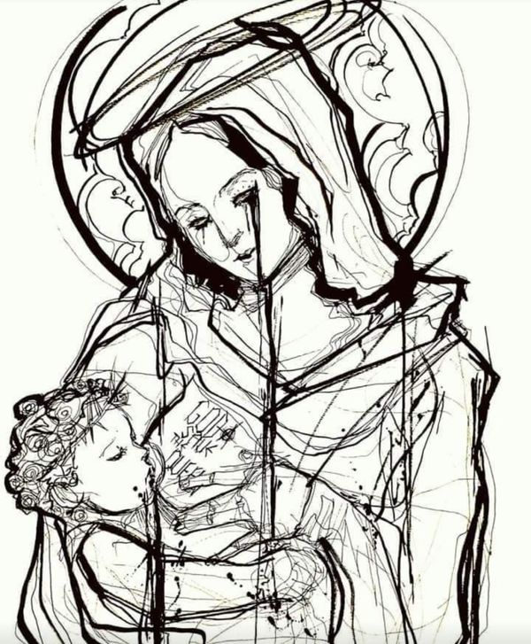 Obra de Nossa Senhora, do artista plástico Rodolpho Valdetaro, que foi censurada na Casa da Memória, em Vila Velha, em 2018