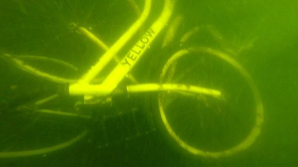 Bicicletas e patinetes foram encontradas no fundo do mar pelos bombeiros do ES