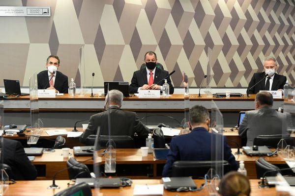 Sessão da CPI da Covid, instaurada pelo Senado