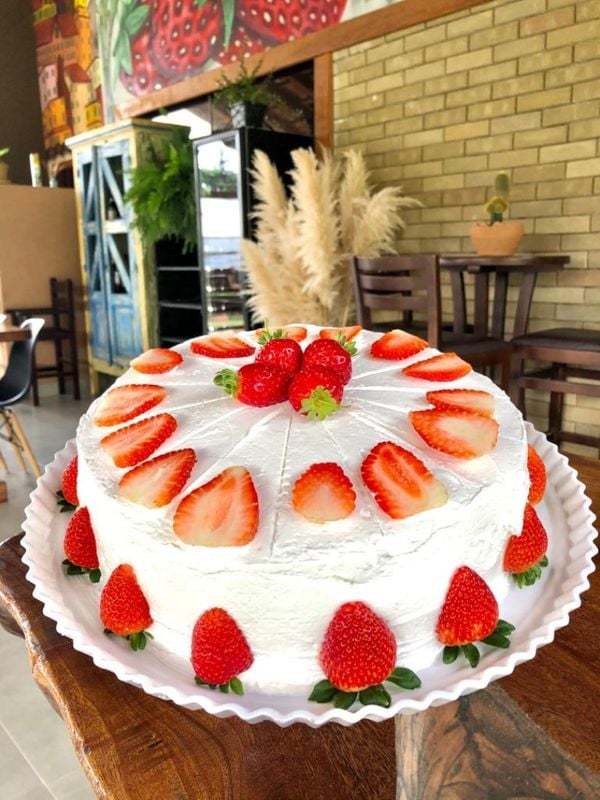 Torta de morango  por Vila da Ormy/Divulgação
