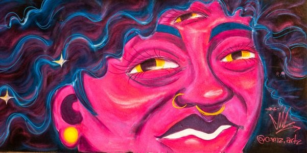 Obra de Camilla Correa, na Rua de Todos os Santo, Bairro das Laranjeiras, Serra por Naira Pinudo