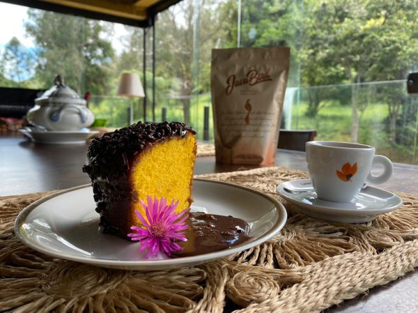 Bolo de cenoura com chocolate por Casa Camocim/Divulgação