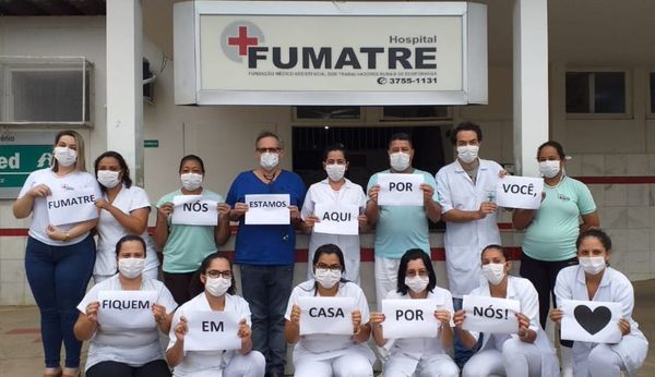 Funcionários do Hospital Fumatre, em mensagem publicada nas redes sociais para os moradores de Ecoporanga