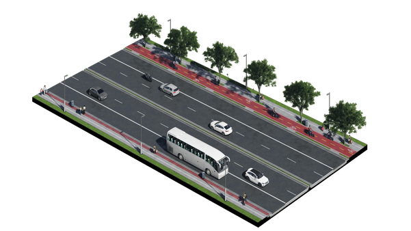 Trecho da Reta do Aeroporto por Semobi