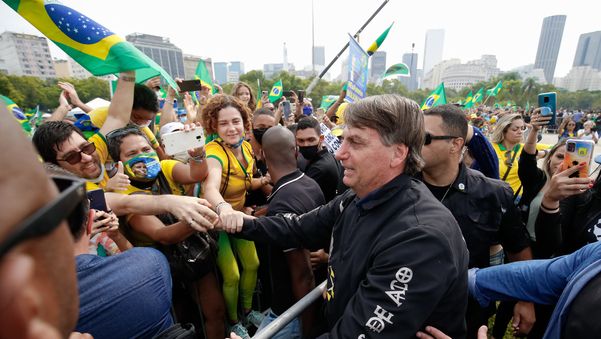 O presidente da República, Jair Bolsonaro, durante passagem pelo Rio de Janeiro