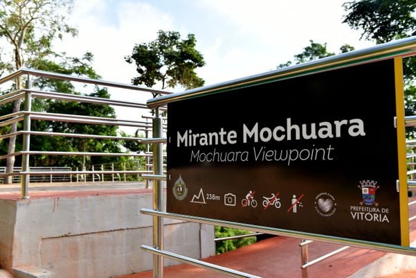 No Dia da Mata Atlântica - Prefeitura de Vitória inaugura três mirantes no Parque da Fonte Grande, entre eles, o Mirante Mochuara 