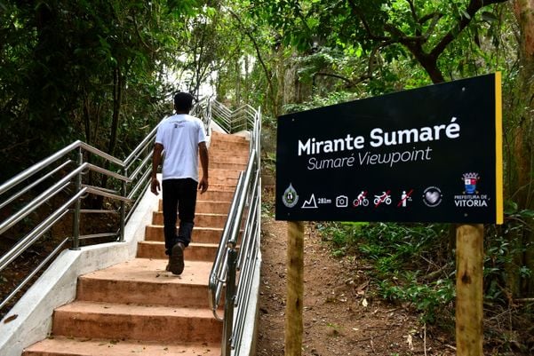 No Dia da Mata Atlântica - Prefeitura de Vitória inaugura três mirantes no Parque da Fonte Grande, entre eles, o Mirante do Sumaré e a Trilha da Pedra da Batata - por Fernando Madeira