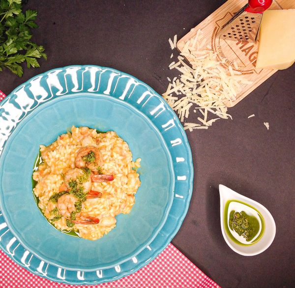 Risoto de camarão com laranja e gengibre por Casa 194/Divulgação