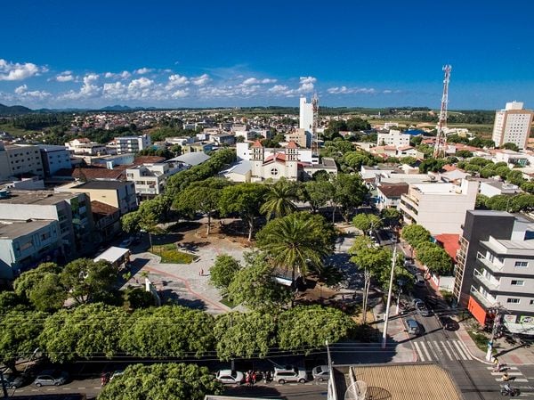 Vista aérea da cidade de Aracruz, no Norte do Espírito Santo
