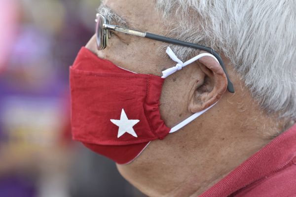 Manifestantes concentrados para o ato 29M, em protesto ao governo de Jair Bolsonaro por Ricardo Medeiros