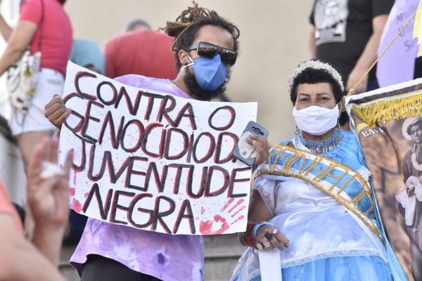 Manifestantes concentrados para o ato 29M, em protesto ao governo de Jair Bolsonaro por Ricardo Medeiros