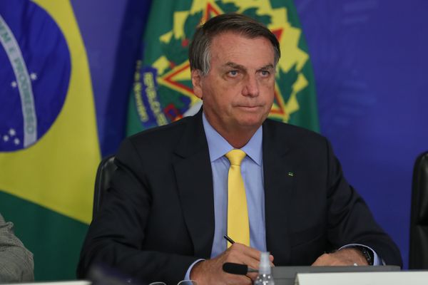 O presidente da República, Jair Bolsonaro, em evento em Brasília