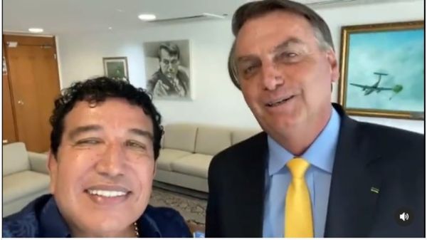 Magno Malta e Jair Bolsonaro, presidente da República, em vídeo publicado no Instagram