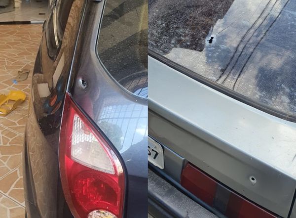 Carros teriam sido atingidos durante o tiroteio em Cariacica