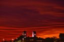 Coloração no céu no amanhecer visto da Serra(Ricardo Medeiros | A Gazeta)