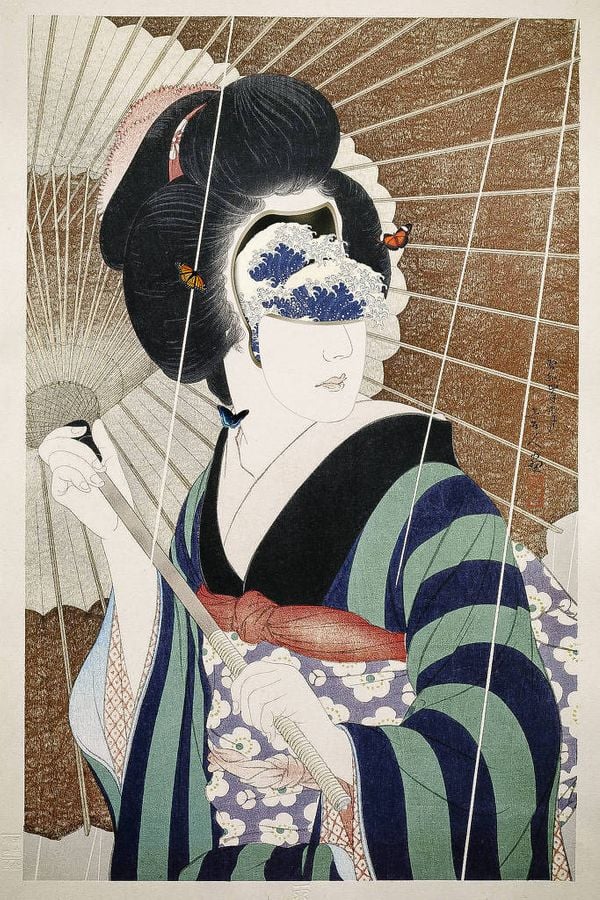 Obra da série 'Transborde' do artista Gabriel Ribeiro, também conhecido como Gabs