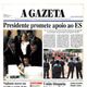 Capa de A Gazeta, de fevereiro de 1999, sobre primeira visita do então presidente Fernando Henrique Cardoso ao ES