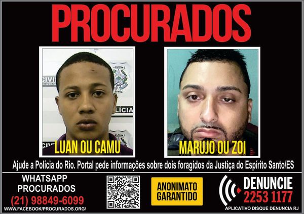 Foragidos capixabas são procurados no Rio de Janeiro