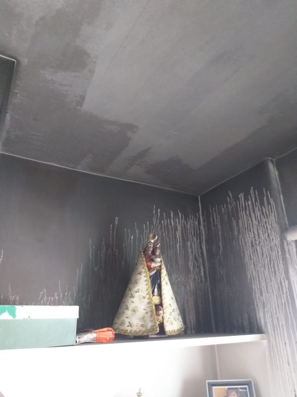 Incêndio atingiu um quarto de um apartamento no Edifício Privilege, no bairro Santa Helena, em Vitória por Divulgação | Corpo de Bombeiros