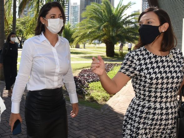A primeira-dama, Michelle Bolsonaro, em visita ao Estado por Carlos  Alberto Silva  