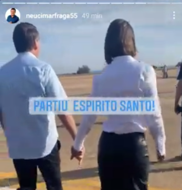 Jair Bolsonaro e a primeira-dama Michelle