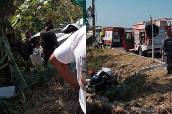 Motorista foi resgatado após acidente em Guarapari