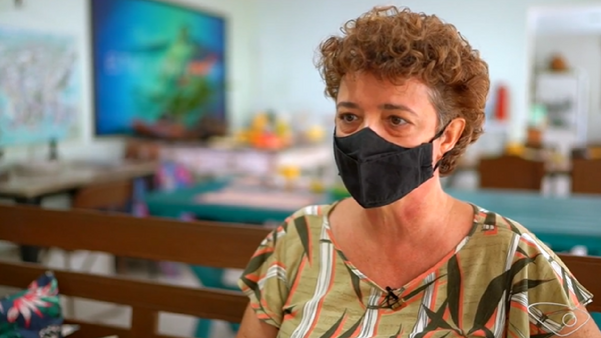 Valéria Facini, dona de uma hospedagem em Vila Velha