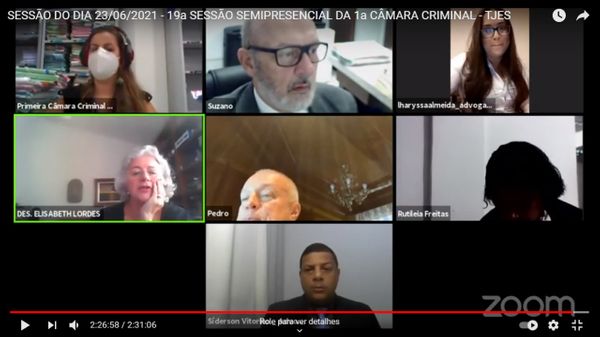 A decisão foi tomada em uma sessão da 1ª Câmara Criminal