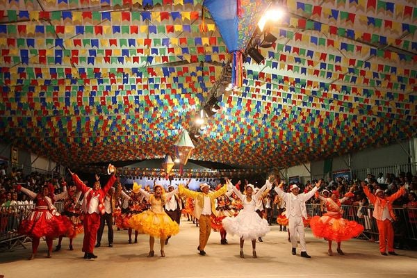 Concurso de Quadrilha Junina em 2011 no Pelourinho, em Salvador