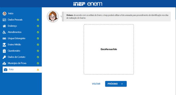 Inscrição Enem 2021