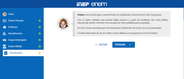 Inscrição Enem 2021