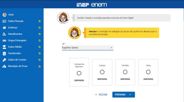 Inscrição Enem 2021