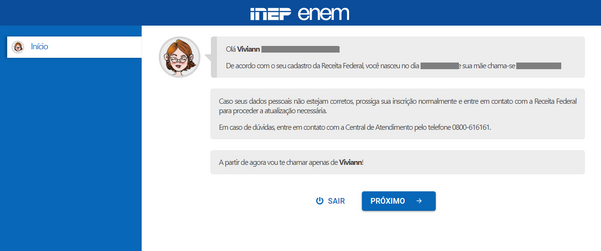 Inscrição Enem 2021