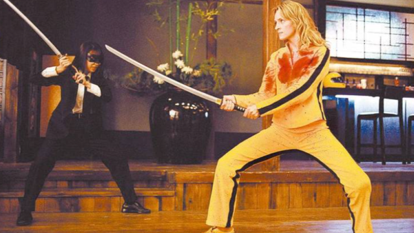 Uma Thurman em cena do filme ''Kill Bill'', de Quentin Tarantino 