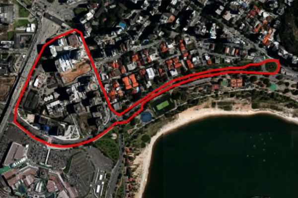 Traçado do circuito de corrida de rua em Vitória