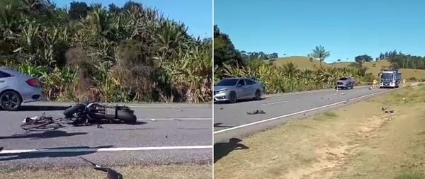 Ciclista e motociclista morrem em acidente na BR 101 