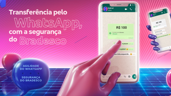 É possível ativar o cartão para o Whatsapp Pay através do aplicativo Bradesco.