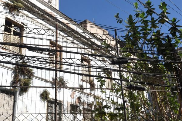 Mato toma conta do prédio da antiga Escola São Vicente, na Cidade Alta, Vitória por Carlos Alberto Silva